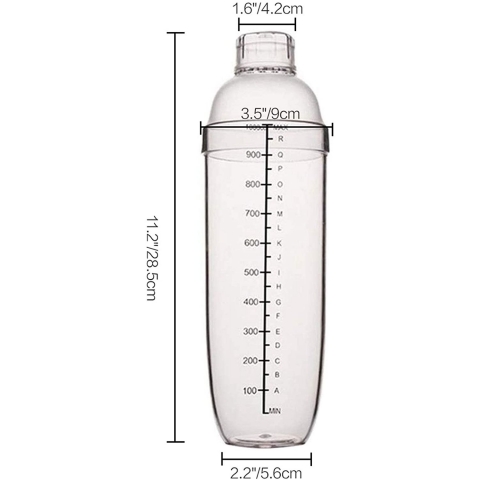 FEOOWV Plastik Shaker (1000cc)(2 Par�a)