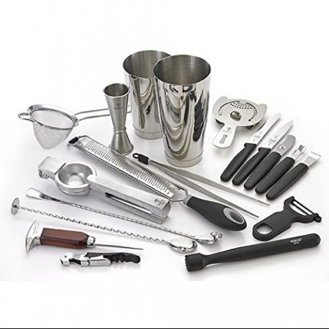 Barfly Paslanmaz elik Kokteyl Shaker Set (19 Para)
