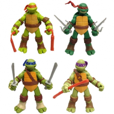 Generic2 4 Para Ninja Kaplumbaa Figr Seti