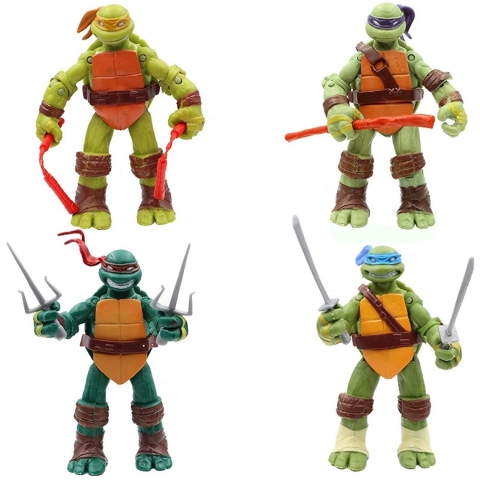 Generic2 4 Para Ninja Kaplumbaa Figr Seti
