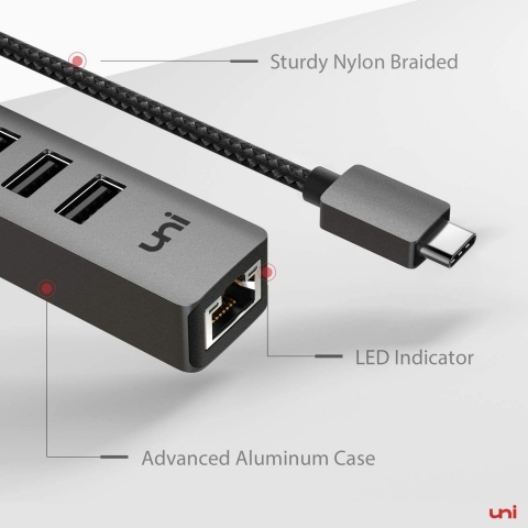 uni USB C to Ethernet Adaptr