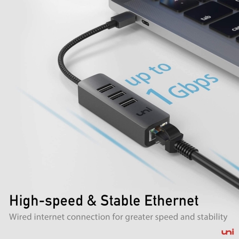 uni USB C to Ethernet Adaptr