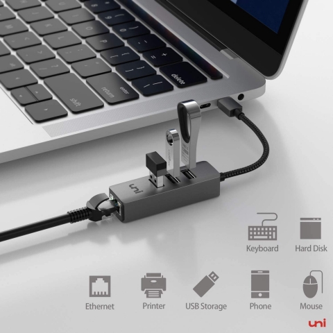uni USB C to Ethernet Adaptr