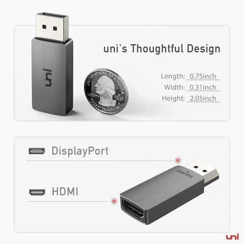 uni Mini DisplayPort to HDMI Adaptr