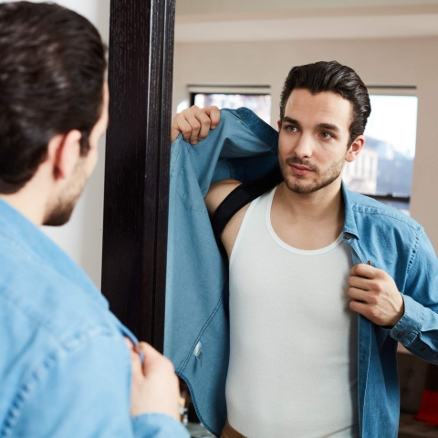 Comfy Brace Unisex Standart Beden S�rt Korsesi (Siyah)