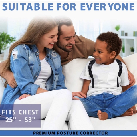 FY Posture Unisex Standart Beden S�rt Korsesi (Siyah)