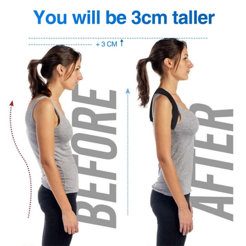 Slimerence Unisex 8.96 cm Omuz Korsesi (Siyah)