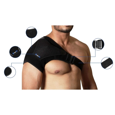 Branfit UniseX Standart Beden Omuz Korsesi (Siyah)