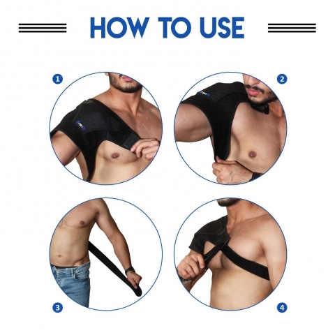 Branfit UniseX Standart Beden Omuz Korsesi (Siyah)