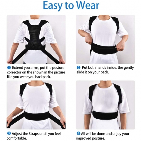 Aletege Unisex Small Beden Dik Duru� Korsesi (Siyah)