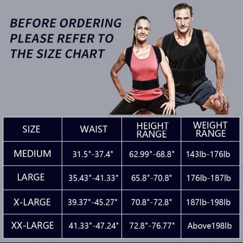 Tryou Unisex XL Beden Dik Duru Korsesi (Siyah)