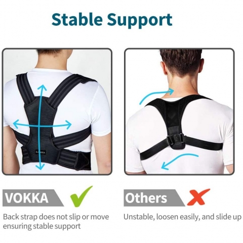 VOKKA Unisex Large Beden Dik Duru� Korsesi (Siyah)