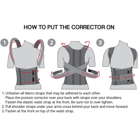 ORTONYX Unisex XXL Beden Dik Duru� Korsesi (Siyah)