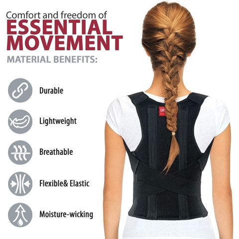 ORTONYX Unisex XXL Beden Dik Duru� Korsesi (Siyah)