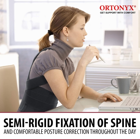 ORTONYX Unisex XXL Beden Dik Duru� Korsesi (Siyah)