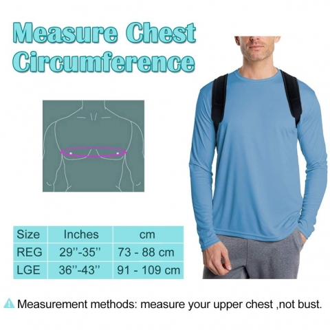 GTETKDE Unisex Medium Beden Dik Duru Korsesi (Siyah)