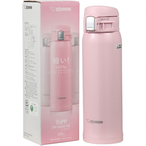 Zojirushi SM-SA48PB Paslanmaz elik Termos (Pembe)(470ml)