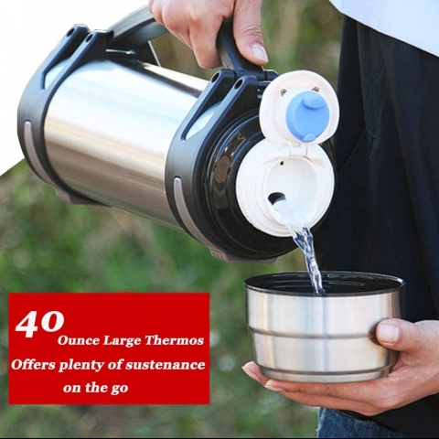 HappyGo 1.5 Litre Paslanmaz elik Termos (Gri)