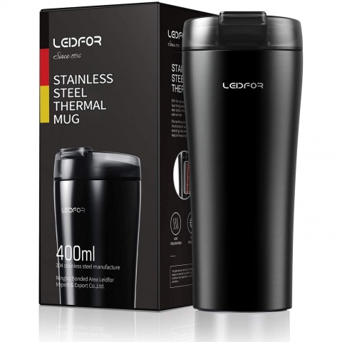 Leidfor 475 ml. Paslanmaz �elik Termos (Siyah)