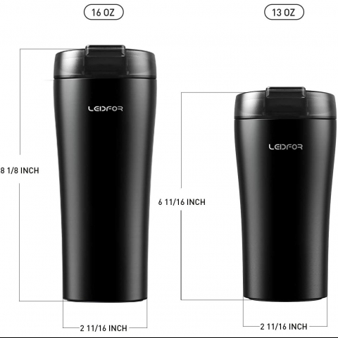 Leidfor 475 ml. Paslanmaz �elik Termos (Siyah)