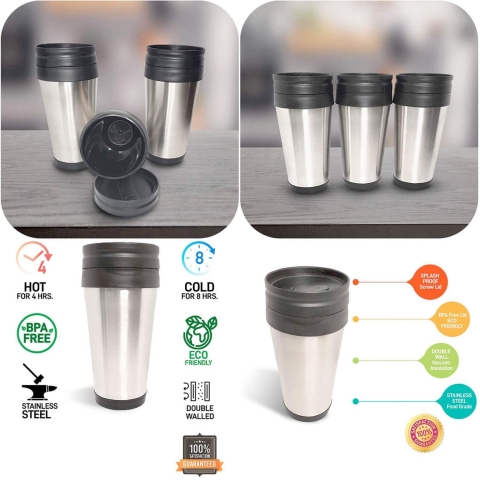 Rico Store 3 Para 475 ml. Paslanmaz elik Termos