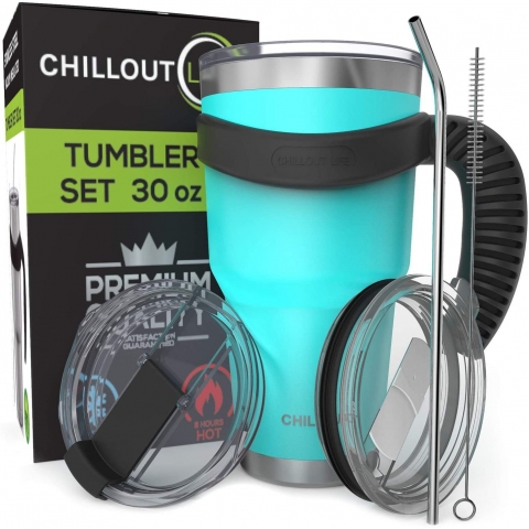 CHILLOUT LIFE 6 Para 900 ml. Paslanmaz elik Termos (Mavi)