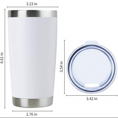 DOMICARE Paslanmaz elik Termos (Beyaz)(590ml)