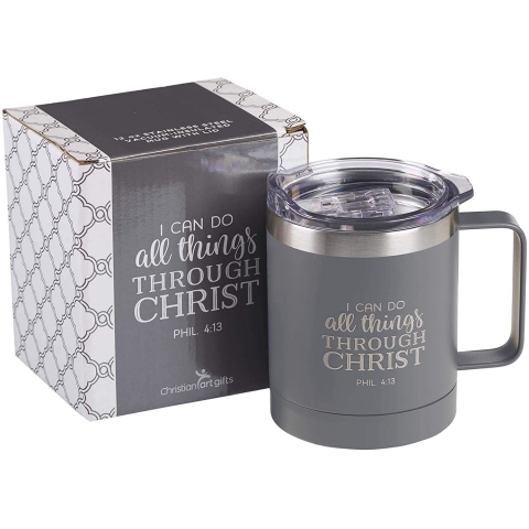 Christian Art Gifts 350 ml. Paslanmaz elik Termos (Gri)