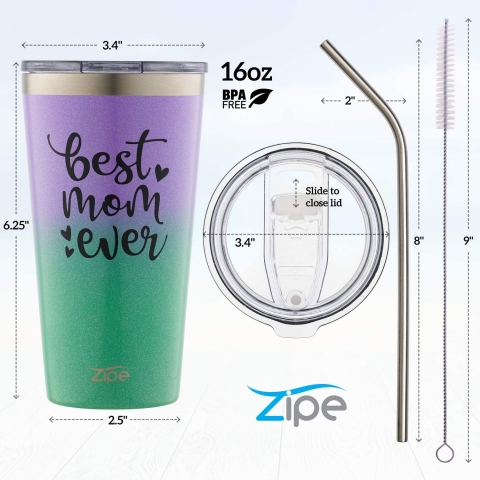 ZIPE 480 ml. Paslanmaz elik Termos (Yazl)