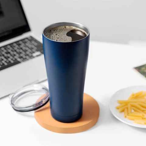 COMOOO 950 ml. Paslanmaz �eik Termos (Mavi)