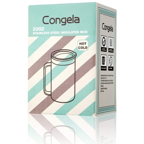 Congela 650 ml. Paslanmaz elik Termos (Siyah)