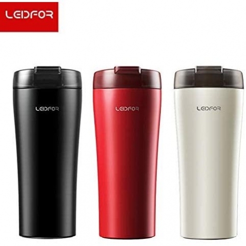 LEIDFOR Paslanmaz �elik Termos (Beyaz)(480ml)