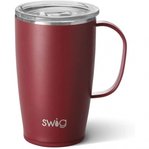 Swig Life Paslanmaz elik Seyahat Kupas(530ml)(Bordo)