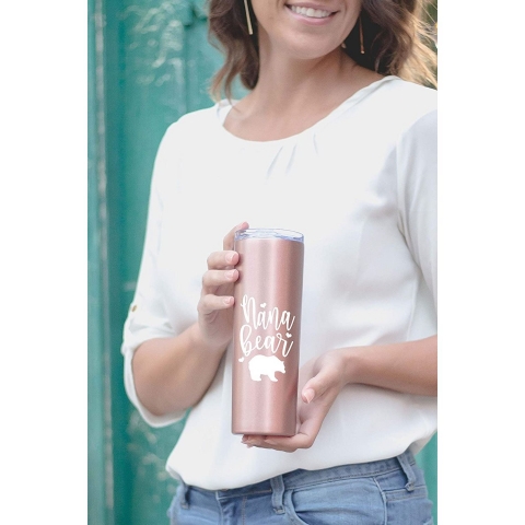 Brooke & Jess Designs 600 ml. Paslanmaz elil Termos (Rose Gold)