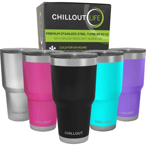 CHILLOUT LIFE 880ml Paslanmaz elik Termos (Siyah)