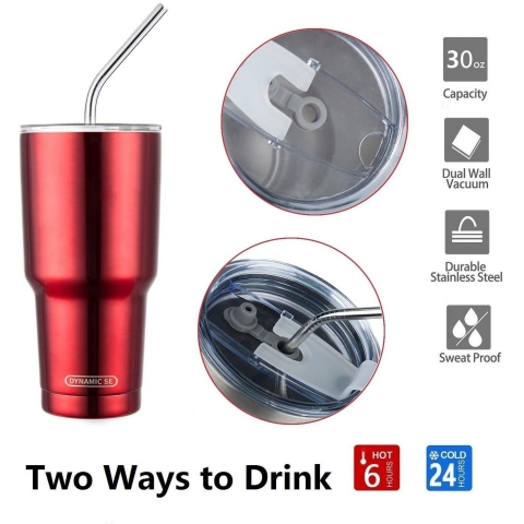 DS 880ml Paslanmaz �elik Termos (K�rm�z�)