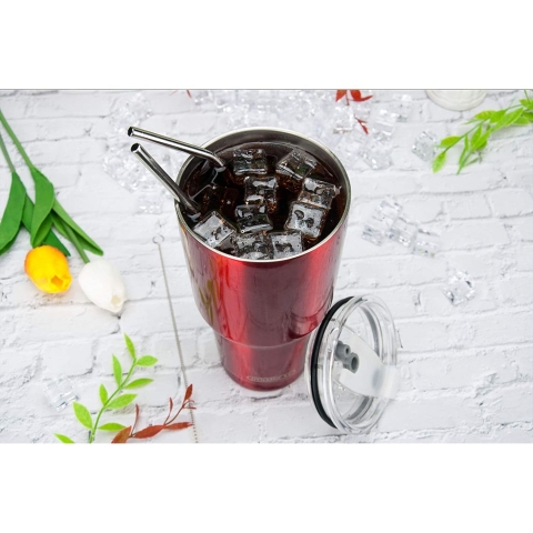 DS 880ml Paslanmaz �elik Termos (K�rm�z�)