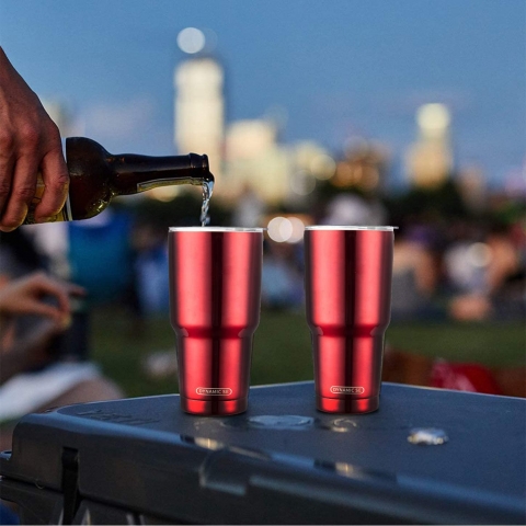 DS 880ml Paslanmaz �elik Termos (K�rm�z�)