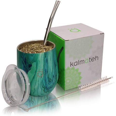 Kalmateh Yerba Mate Paslanmaz elik Termos (230ml)(Turquoise)