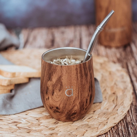 Kalmateh Yerba Mate Paslanmaz �elik Termos (230ml)(Bombilla)