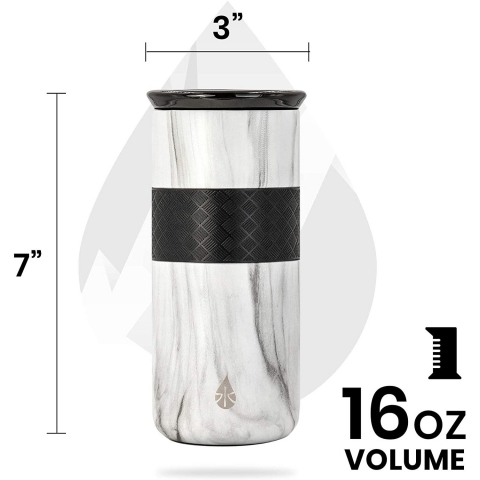 Elemental Paslanmaz �elik Termos (Marble)(470ml)
