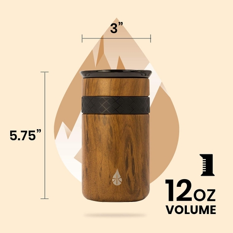 Elemental Paslanmaz �elik Termos (Teak Wood)(340ml)