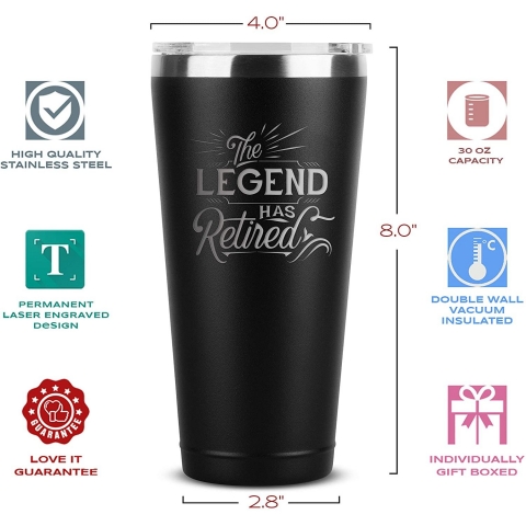 Sodilly Paslanmaz elik Termos (The Legend Has Retired)(470ml)