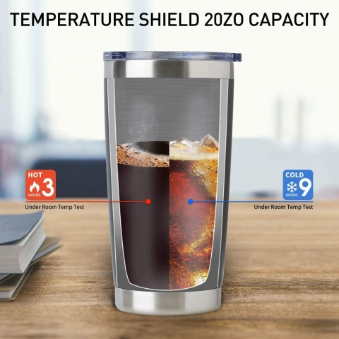 DOMICARE Paslanmaz �elik Termos (Siyah)(590ml)