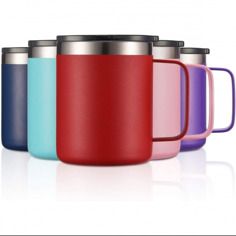 ALOUFEA Paslanmaz �elik Termos Kupa (2Adet)(K�rm�z�)(340ml)