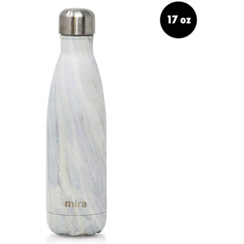 MIRA Paslanmaz elik Termos (Beyaz Mermer)(500ml)