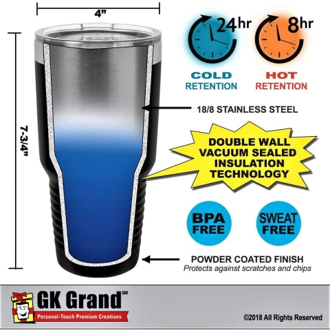 GK Grand Personal 900 ml. Paslanmaz elik Termos (Yeil)