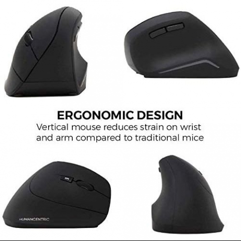 HumanCentric Bluetooth Vertical Ergonomik Mouse (Siyah)