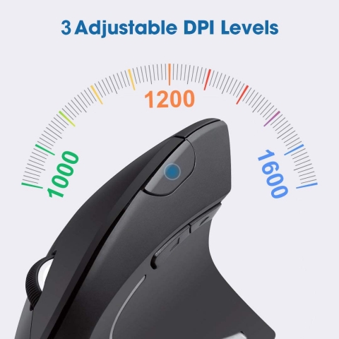 Nidiox Bluetooth Vertical Ergonomik Mouse (Siyah)