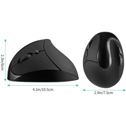 AURTEC Bluetooth Vertical Ergonomik Mouse (Siyah)